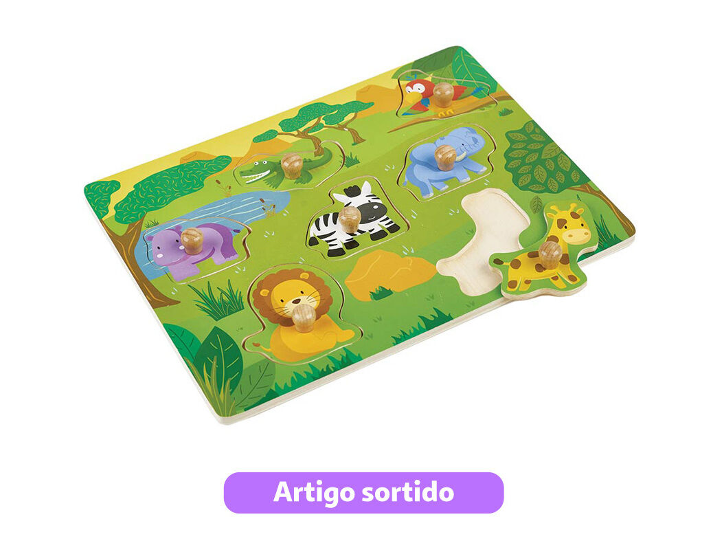 PUZZLE ONE TWO FUN EM MADEIRA MODELOS SORTIDOS image number 1