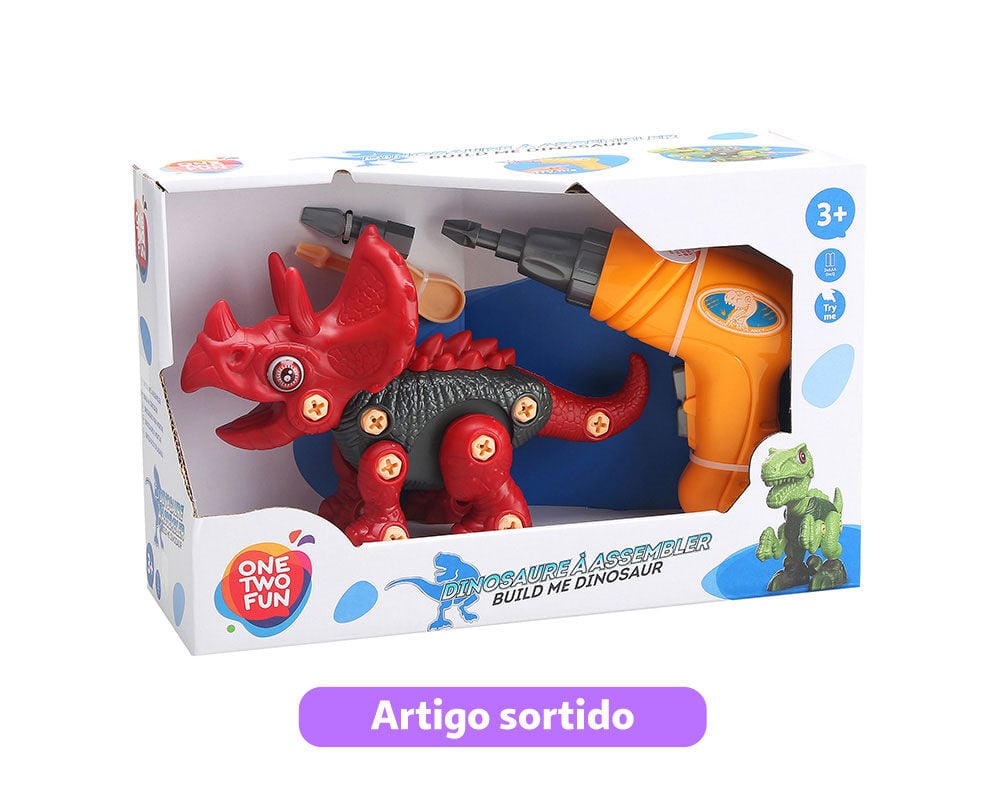 DINOSSAUROS COM BERBEQUIM ONE TWO FUN MODELOS SORTIDOS image number 2