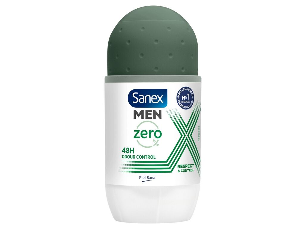 DESODORIZANTE ROLL-ON ZERO% PARA HOMEM PELE NORMAL SANEX 50ML image number 0