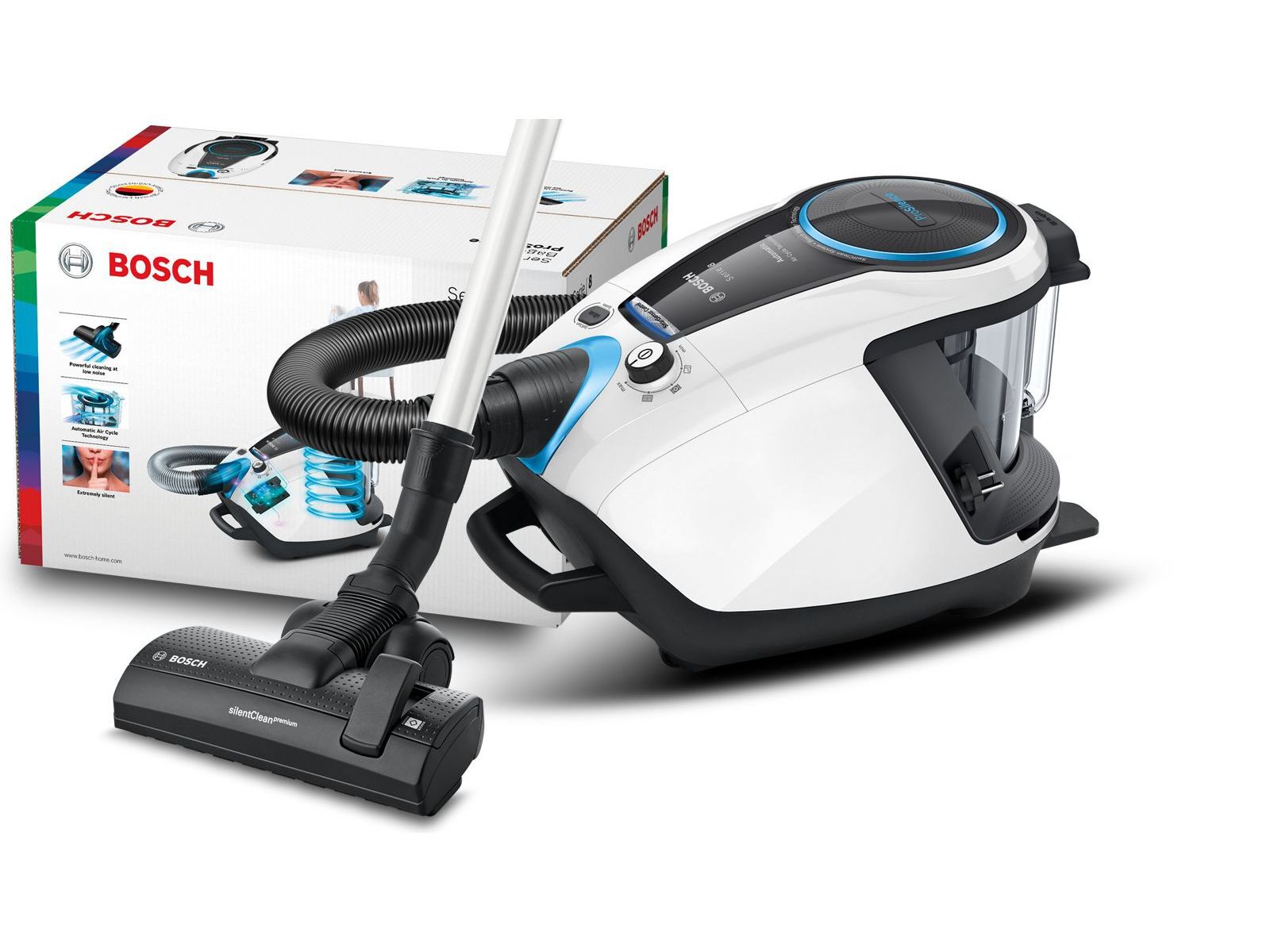 ASPIRADOR SEM SACO BOSCH BGS7SIL1 BRANCO 650 W image number 1