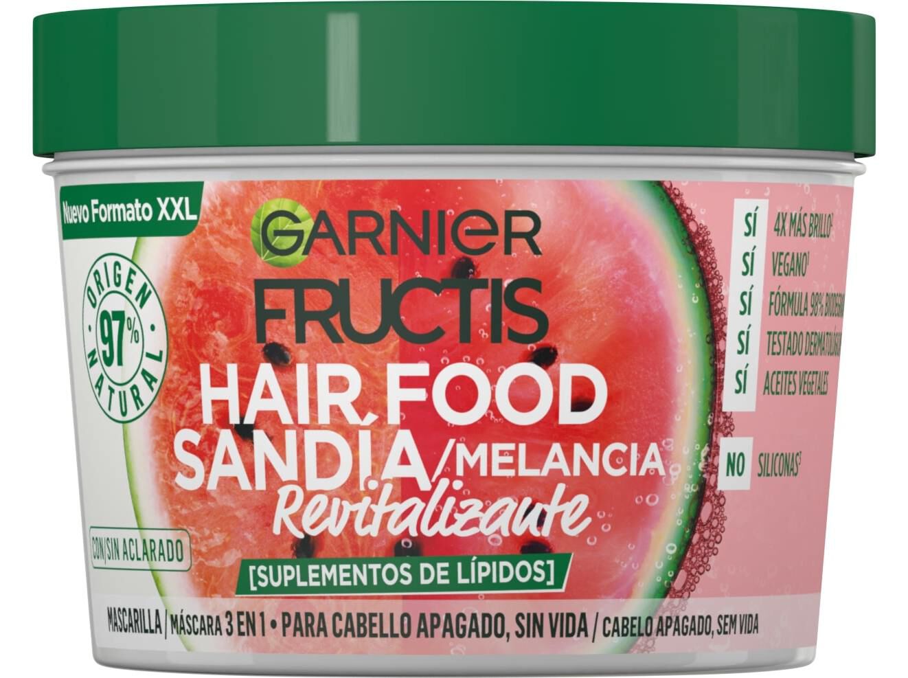 M&Aacute;SCARA FRUCTIS HAIR FOOD MELANCIA 400ML image number 0