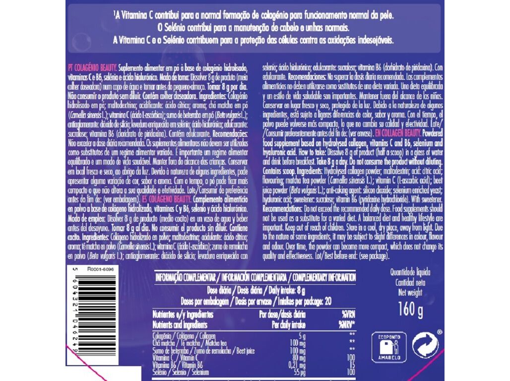 COLAGENIO BEAUTY FORMA + SOLUVEL 160G image number 1