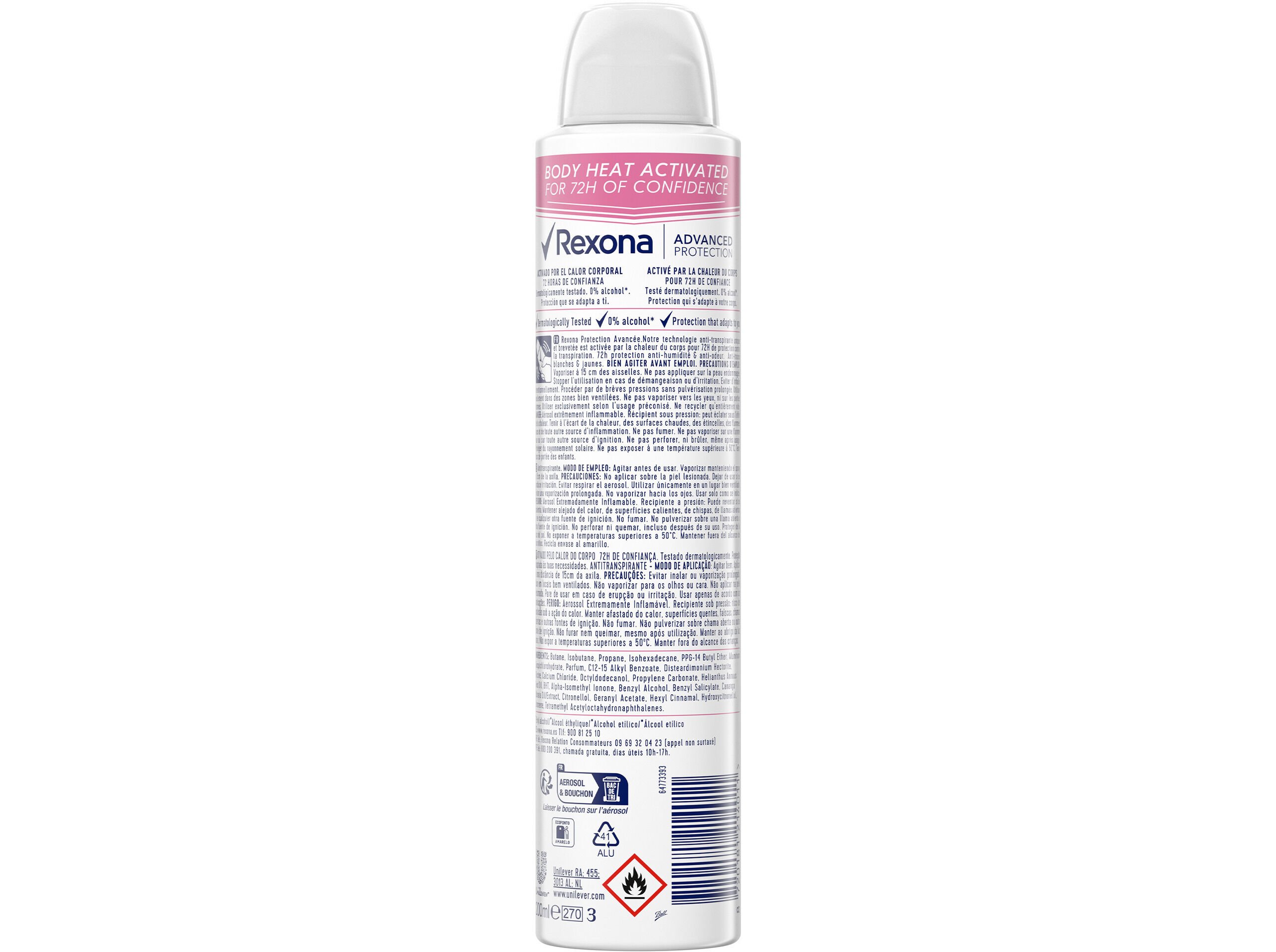 ANTITRANSPIRANTE REXONA INVISIBLE PURE 72H 200ML image number 1