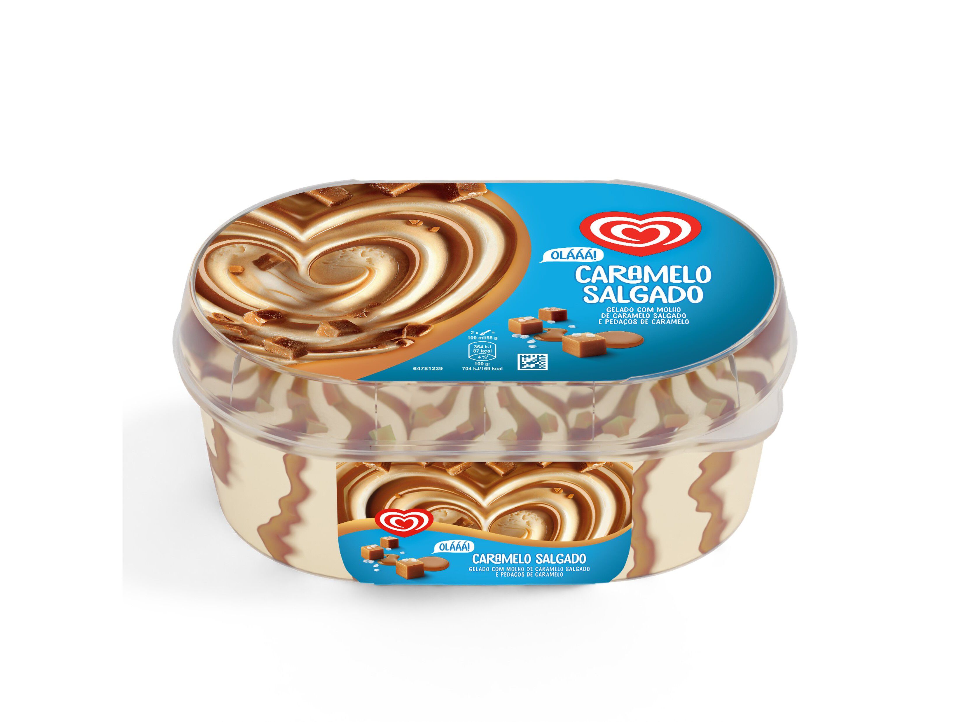 GELADO OL&Aacute; CARAMELO SALGADO 900ML image number 1