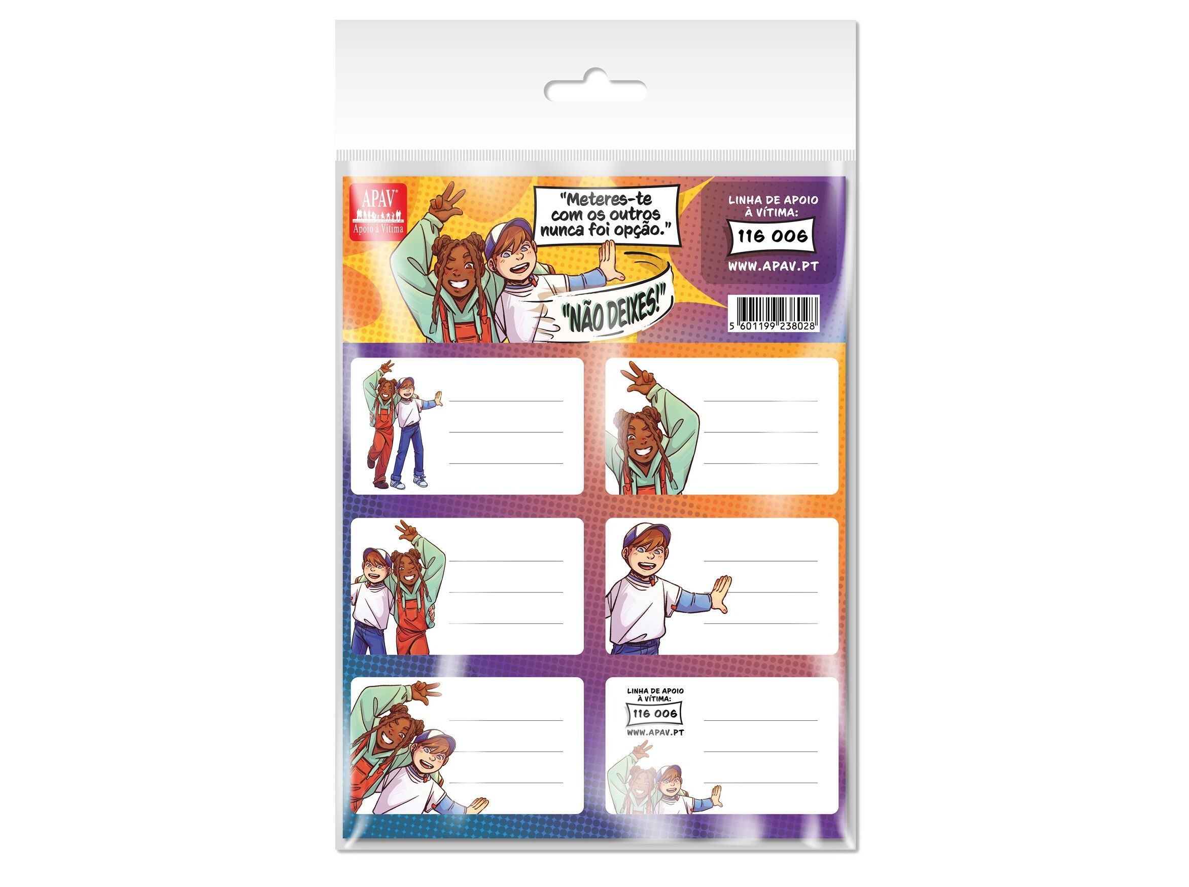 ETIQUETAS ESCOLARES APAV 2 FOLHAS