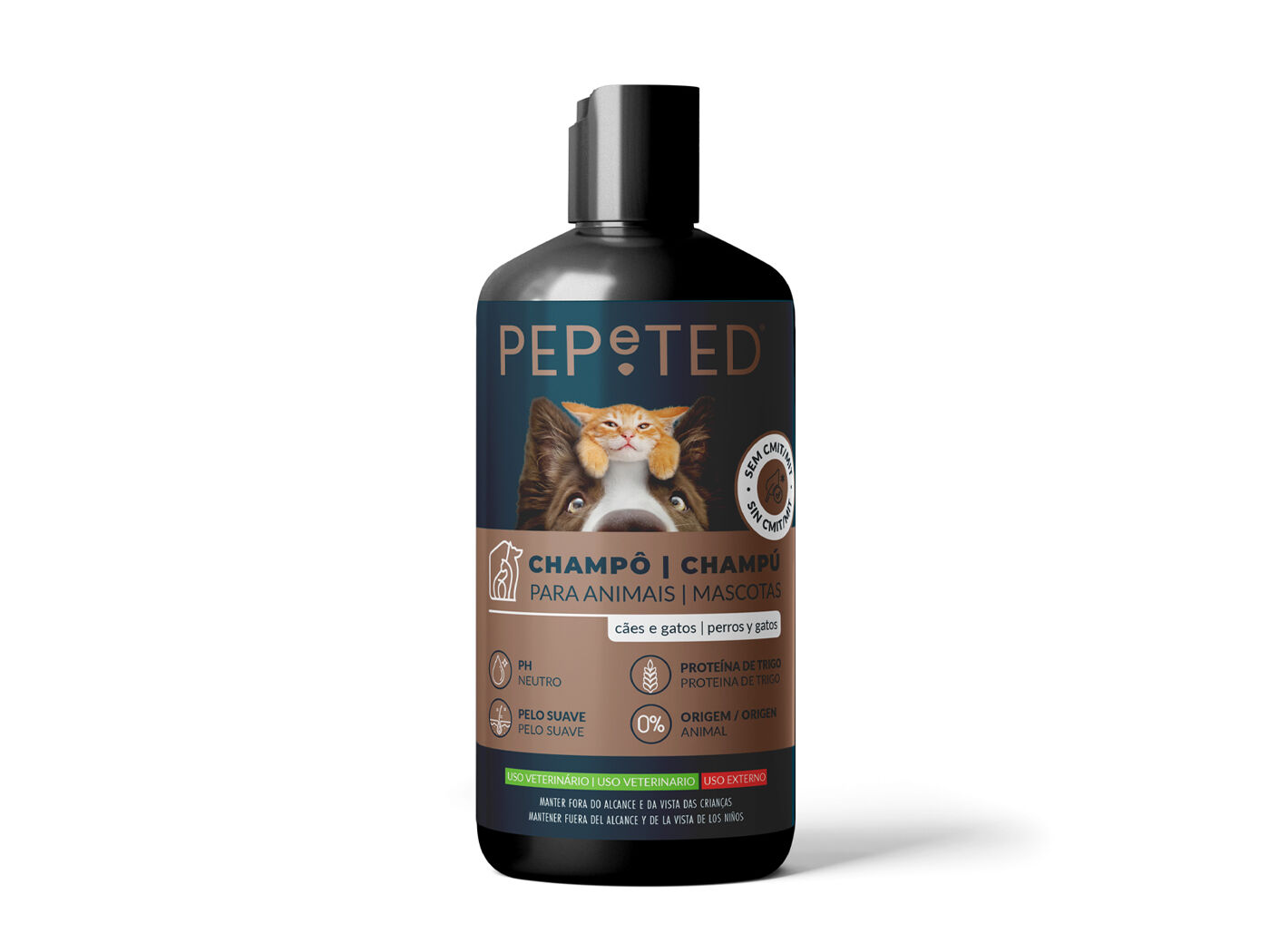 CHAMP&Ocirc; PARA C&Atilde;O / GATO PEPE TED USO FREQUENTE 500ML