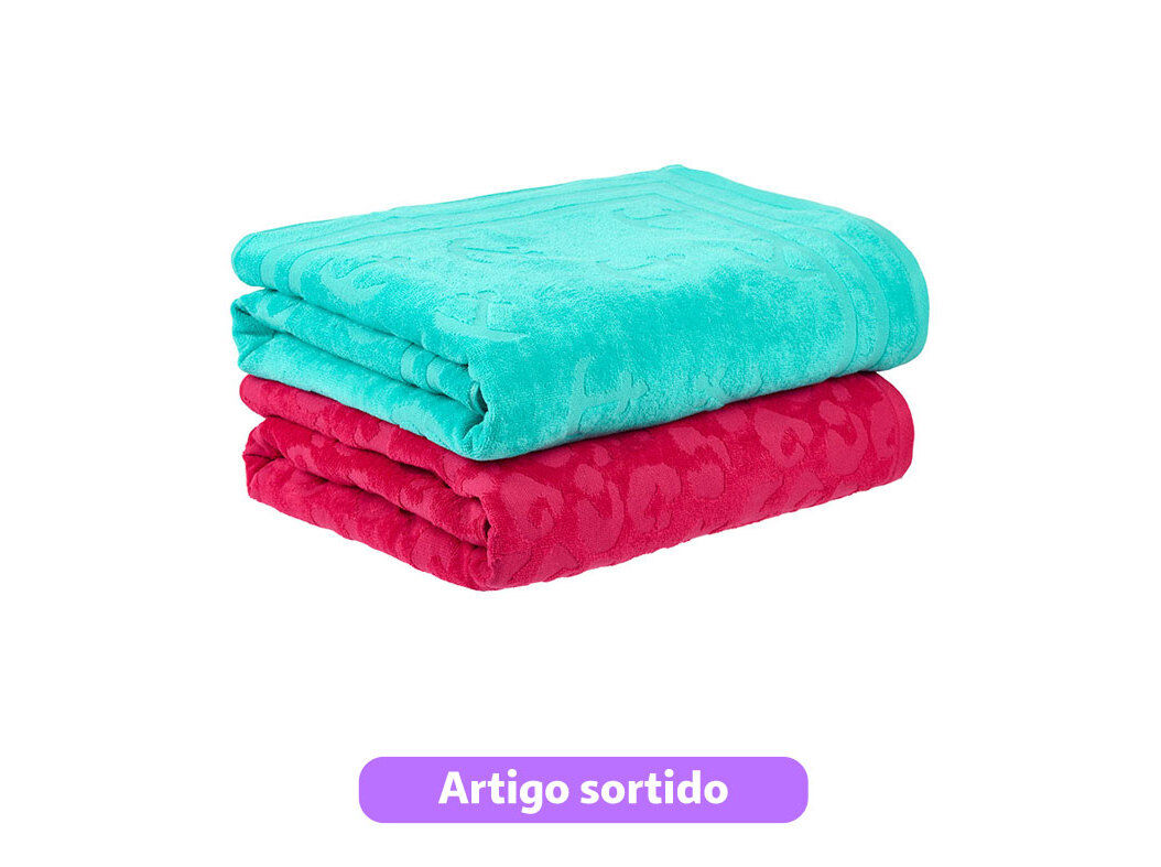 TOALHA PRAIA AVELUDADA ACTUEL JACQUARD 365G 90X160CM CORES SORTIDAS