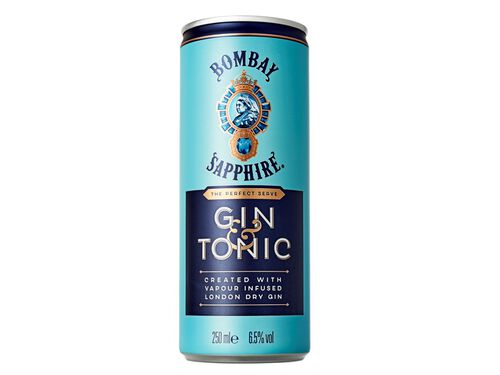 GIN BOMBAY SAPPHIRE COM TÓNICA LATA 0.25L image number 1