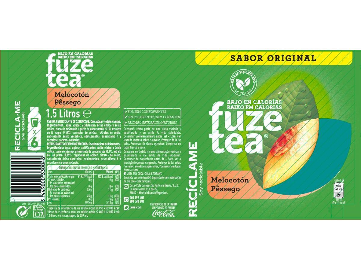 ICE TEA FUZE TEA P&Ecirc;SSEGO 1.5L image number 2