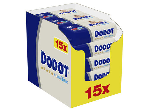 Toalhitas Bebé Sensitive Dodot (15x54 un) 810 un (Box XXL)