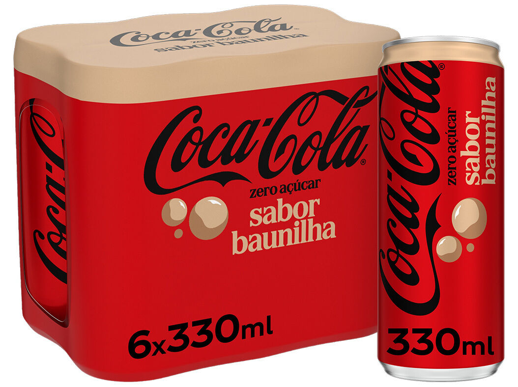 REFRIGERANTE C/G&Aacute;S COCA-COLA ZERO BAUNILHA 6X0.33L (SDR) image number 0