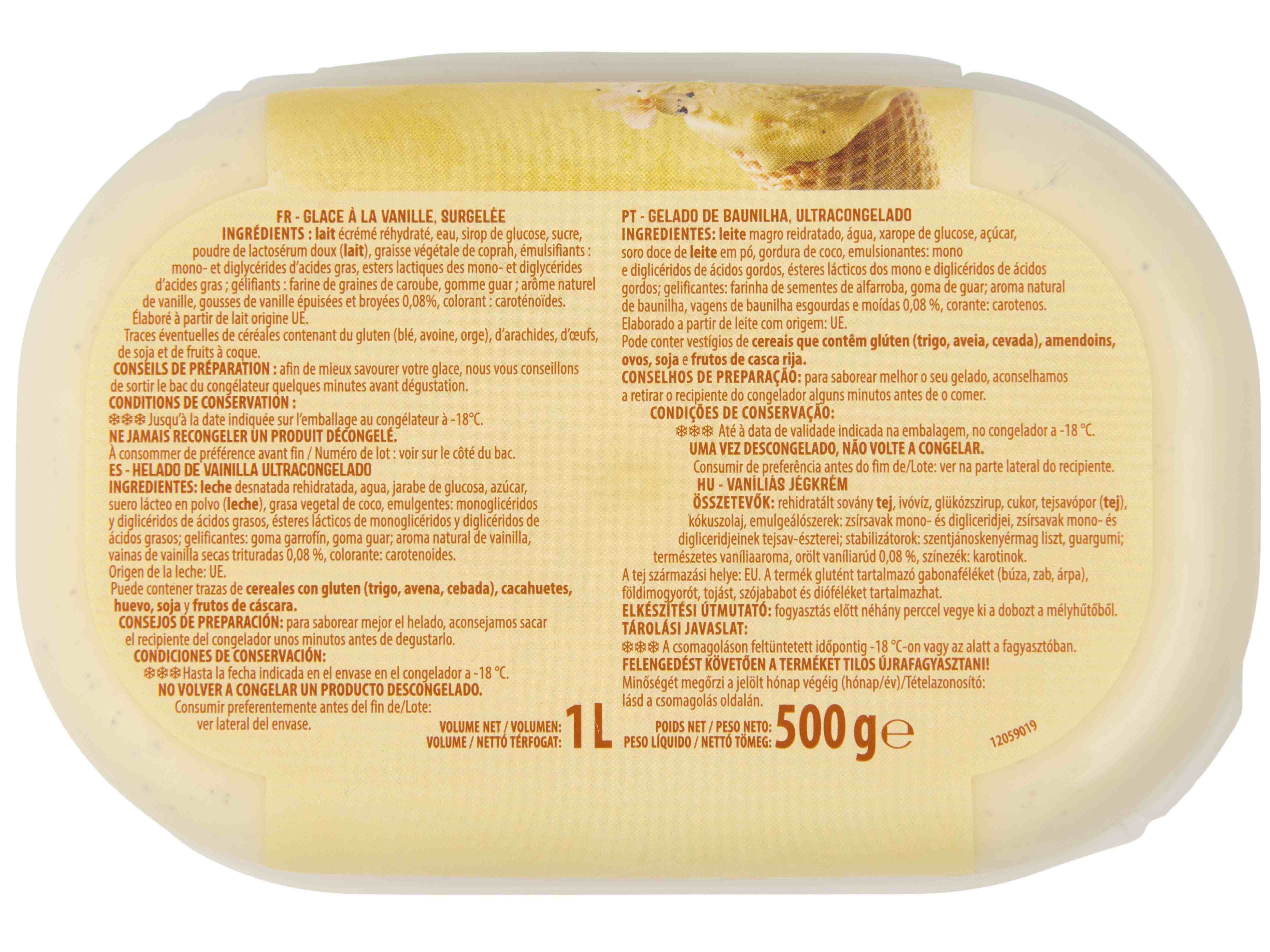 GELADO AUCHAN BAUNILHA 1L image number 2