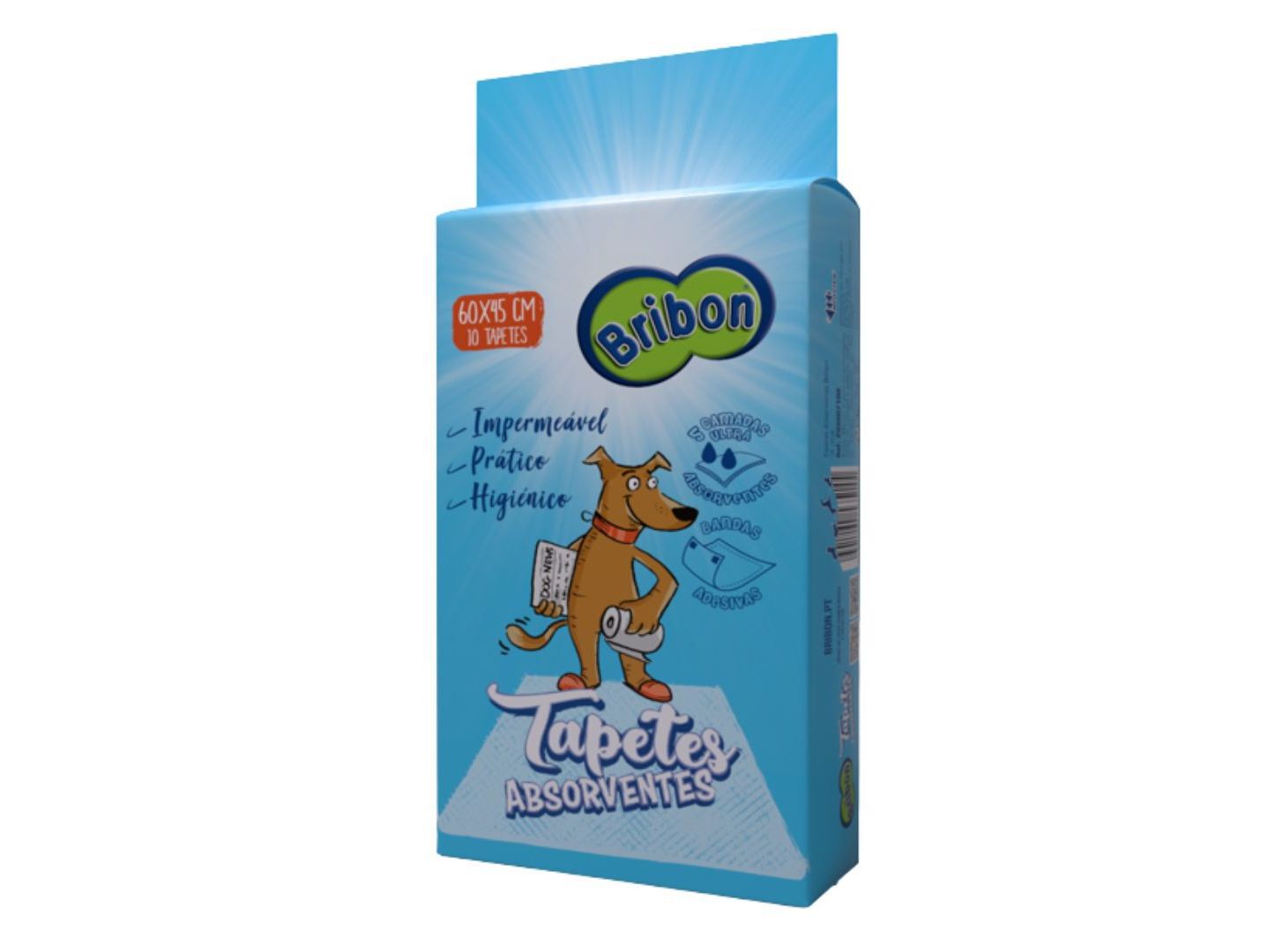 TAPETES ABSORVENTES BRIBON 60X45CM 10 UNIDADES