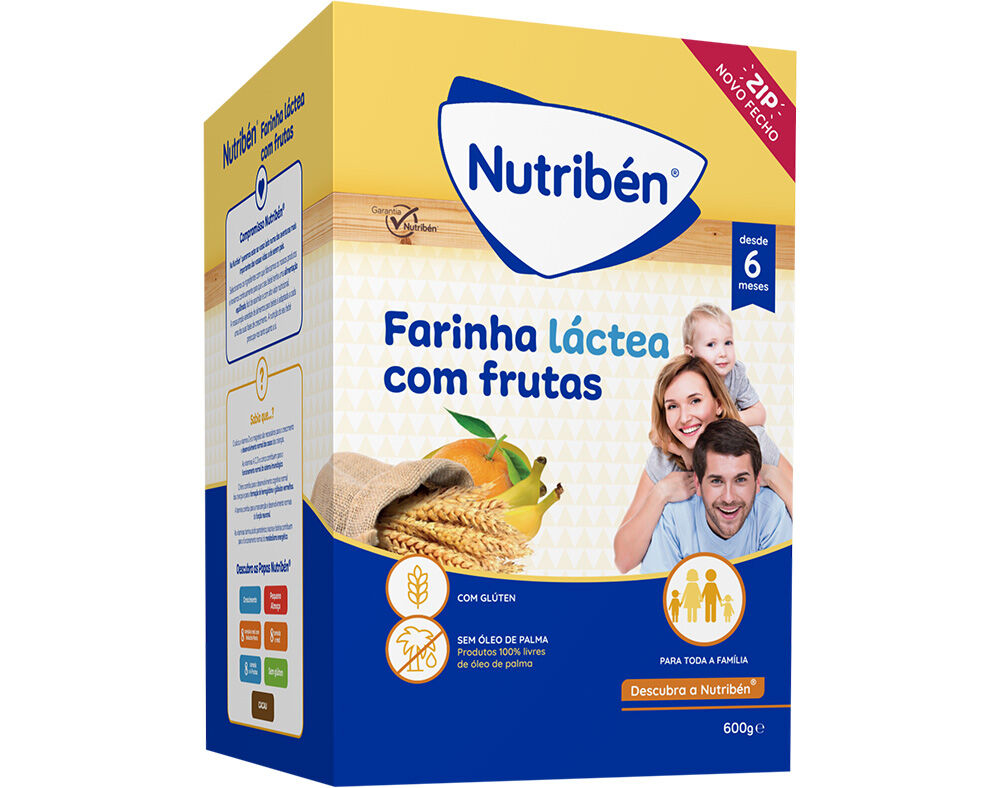 PAPA NUTRIBEN LACTEA COM FRUTAS 600G image number 0