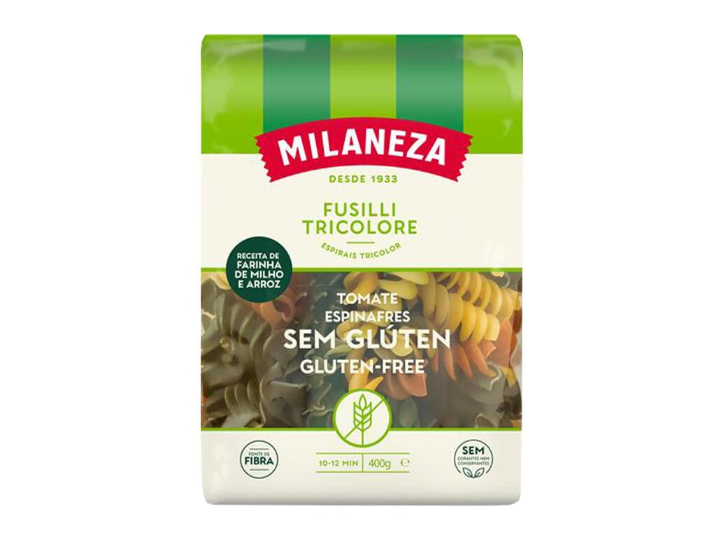 MASSA FUSILLI MILANEZA TRICOLOR SEM GL&Uacute;TEN 400G