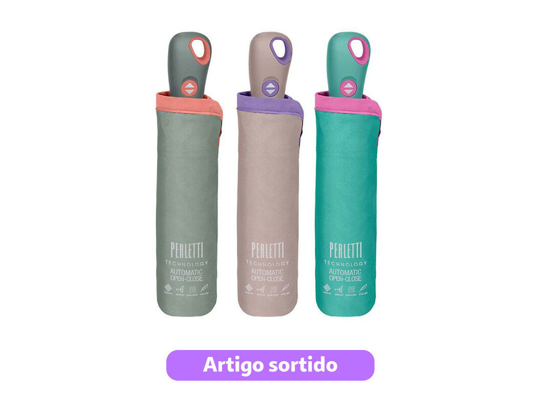 GUARDA-CHUVA SENHORA CURTO PERLETTI AUTOM&Aacute;TICO CORES SORTIDAS image number 0