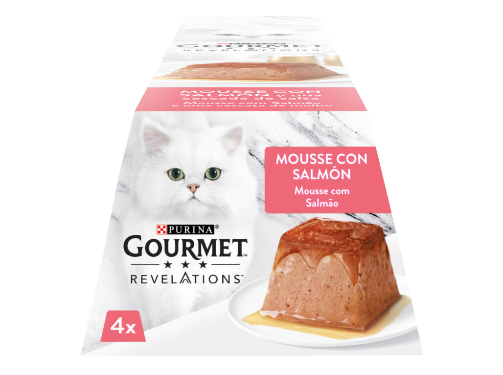 COMIDA H&Uacute;MIDA PARA GATO GOURMET REVELATIONS SALM&Atilde;O 4X57G