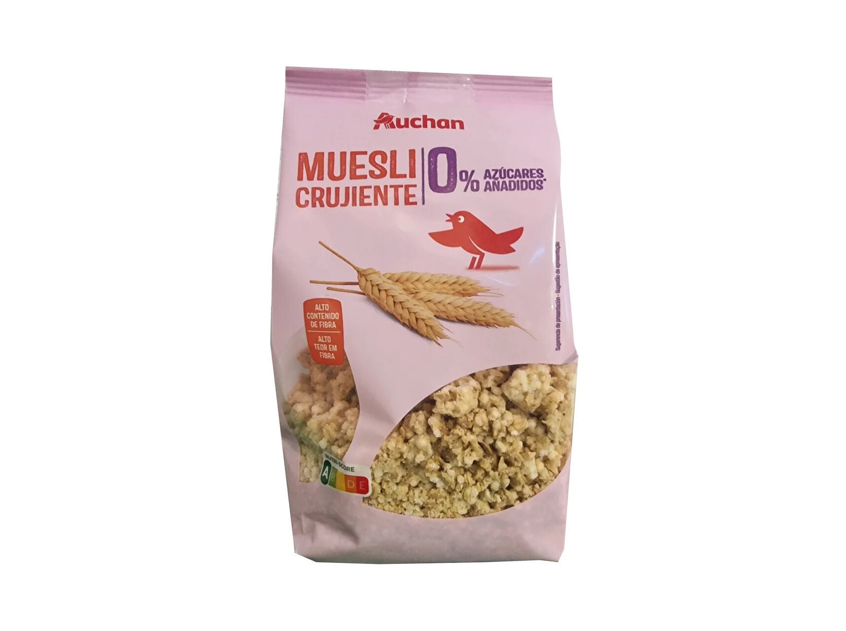 CEREAIS MUESLI AUCHAN SEM ADI&Ccedil;&Atilde;O A&Ccedil;&Uacute;CARES 500G
