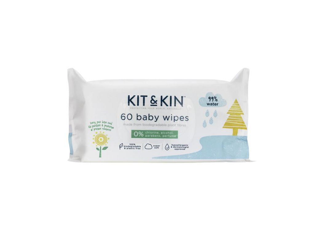 TOALHITAS BEB&Eacute; KIT & KIN BIODEGRAD&Aacute;VEL 60UN
