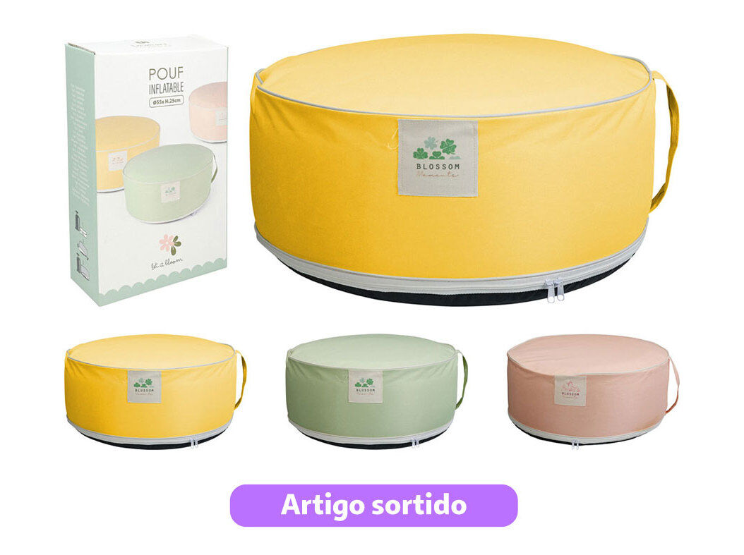 POUF EXTERIOR &Oslash;55X25CM CORES SORTIDAS