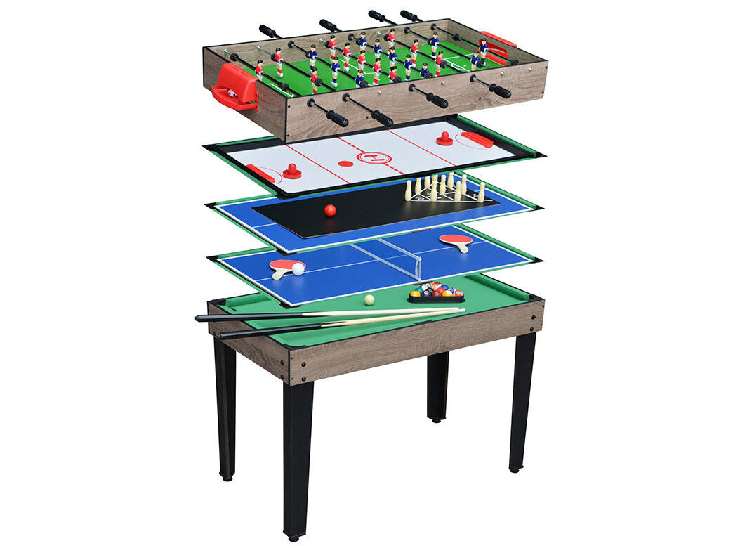 MESA MULTIJOGOS 5 EM 1 ONE TWO FUN 125X60.5X81CM