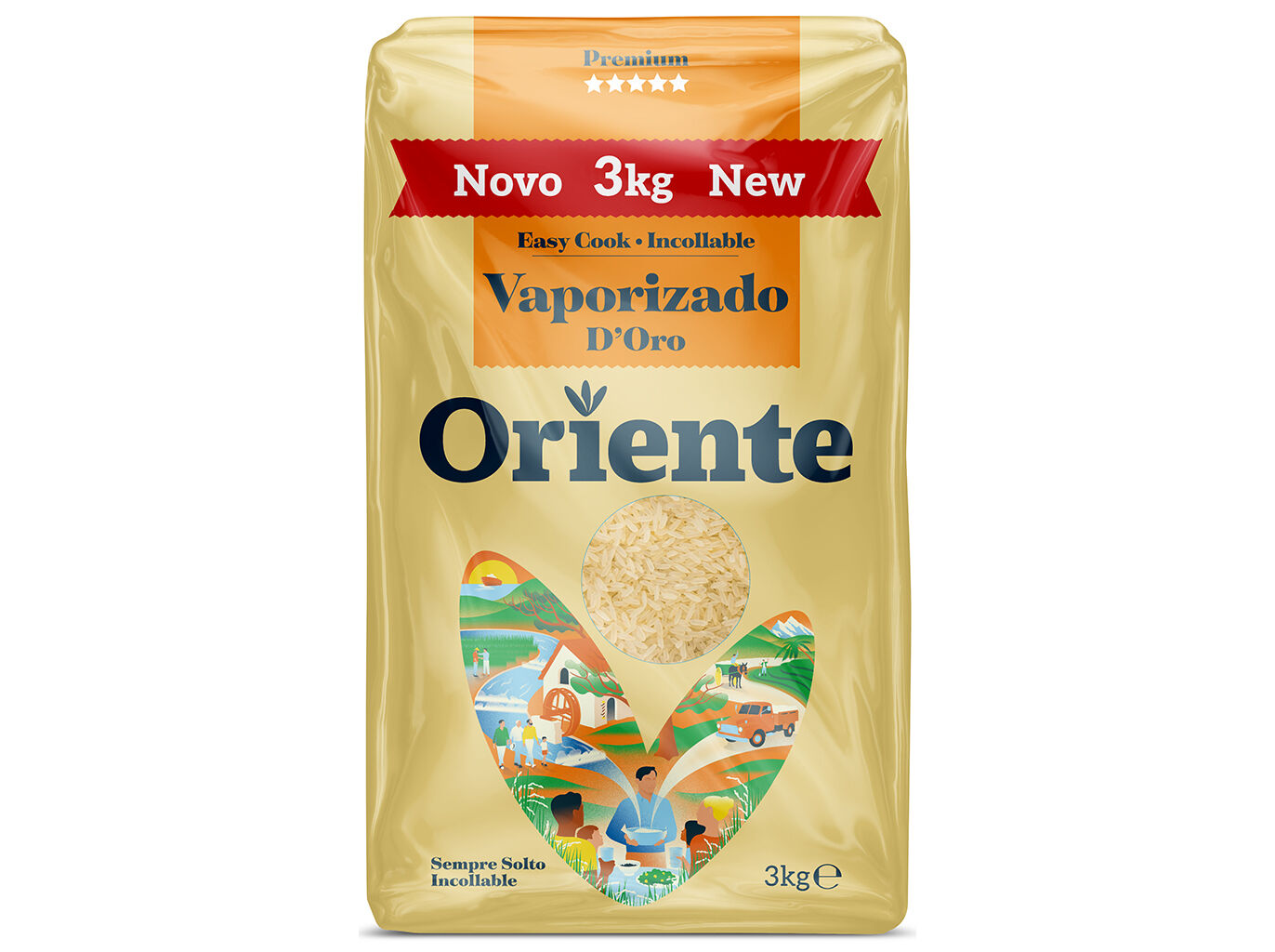 ARROZ VAPORIZADO ORIENTE D'ORO 3KG image number 1