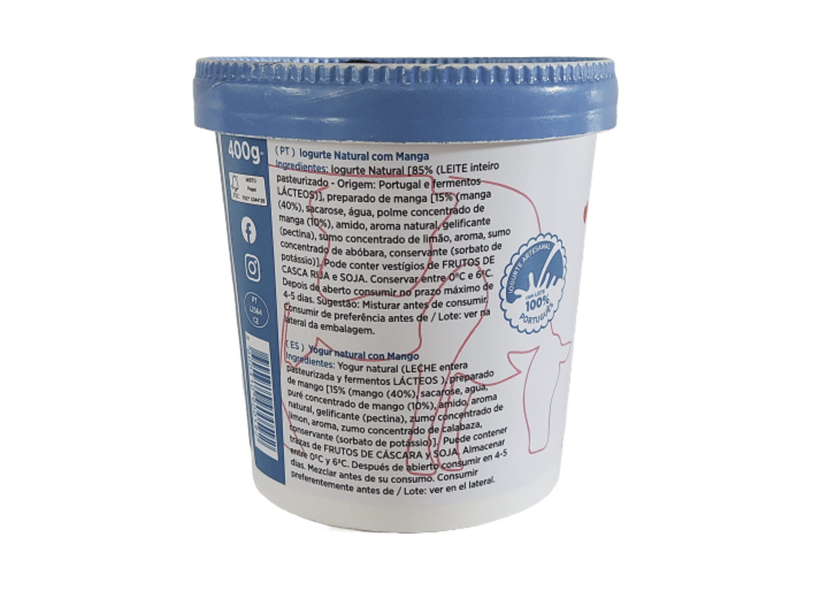 IOGURTE DAVACA MANGA 400G image number 1