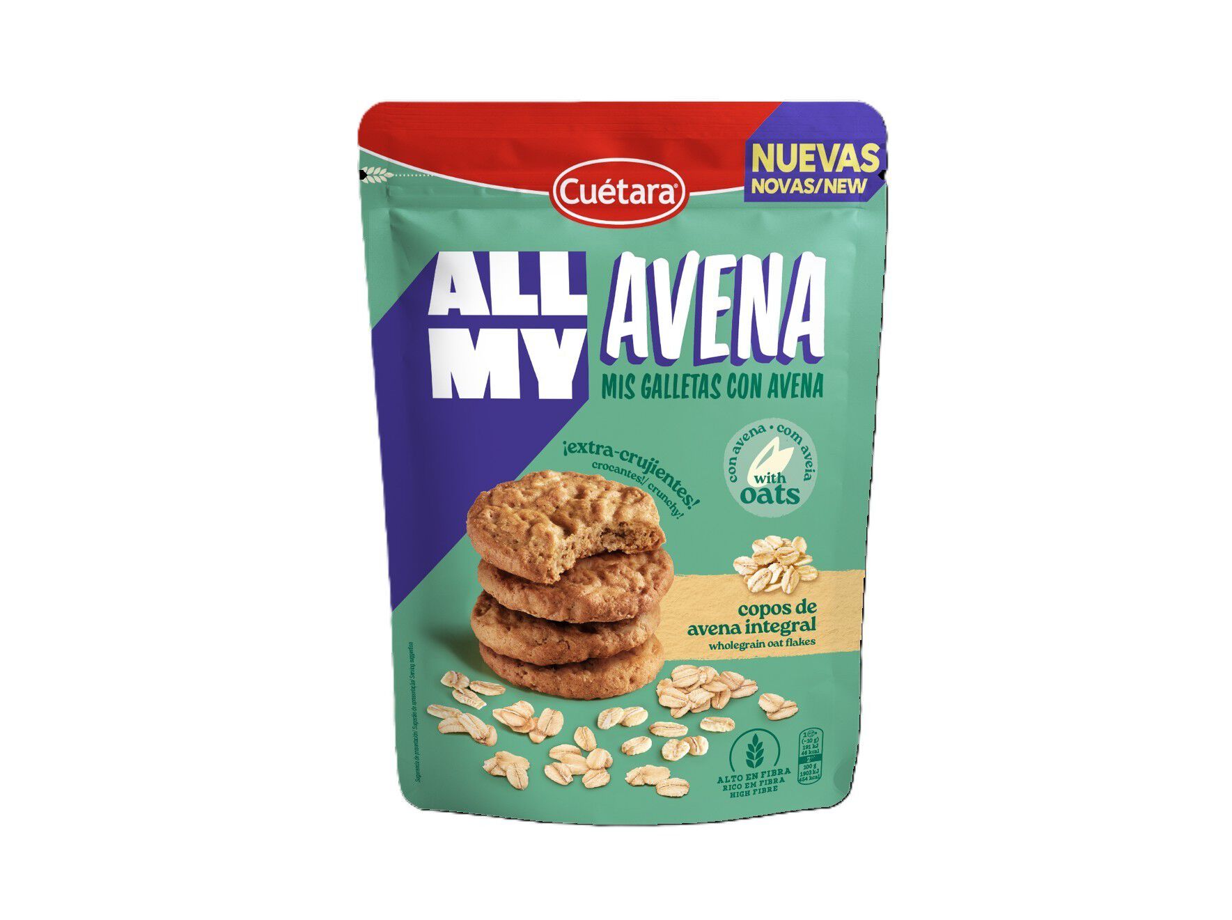 BOLACHA CU&Eacute;TARA ALL MY AVEIA 170G image number 0