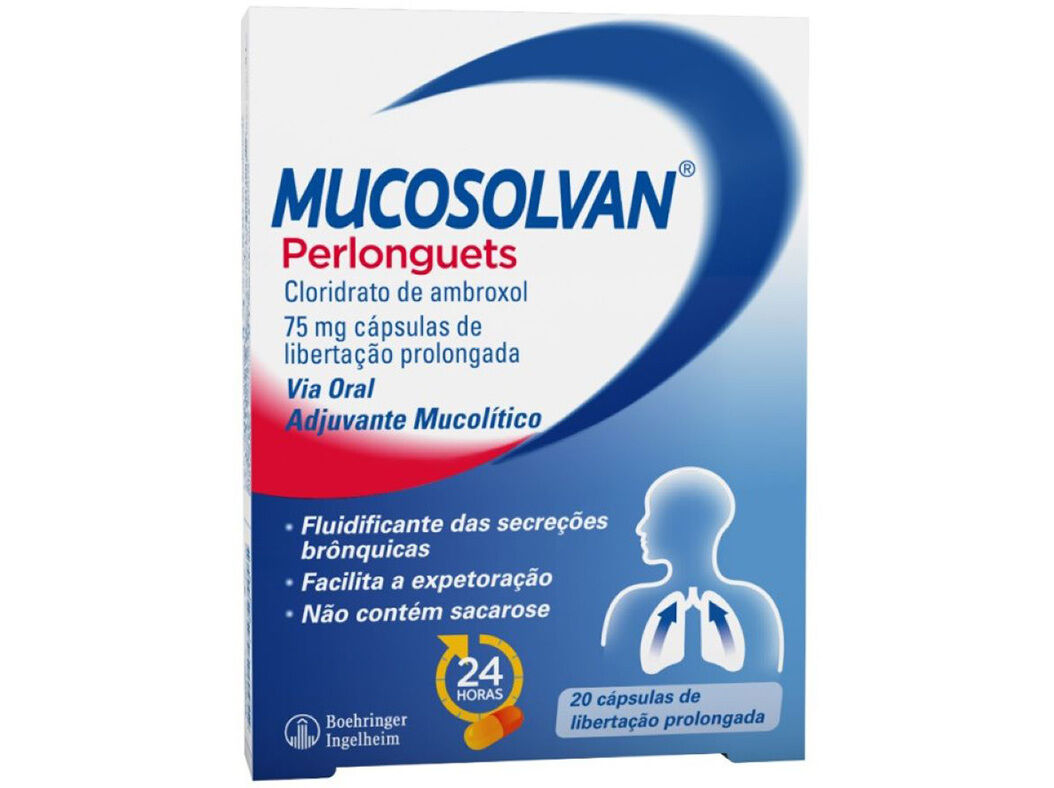 C&Aacute;PSULAS MUCOSOLVAN PERLONGUETS 75MG 20UN