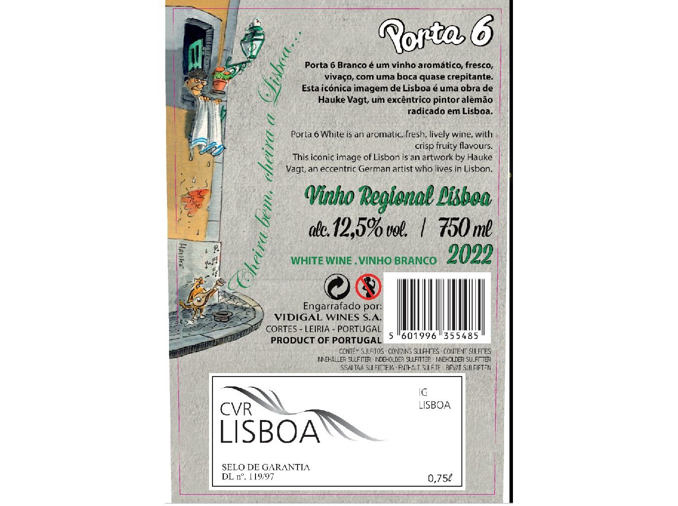 VINHO BRANCO PORTA 6 LISBOA 0.75L image number 1