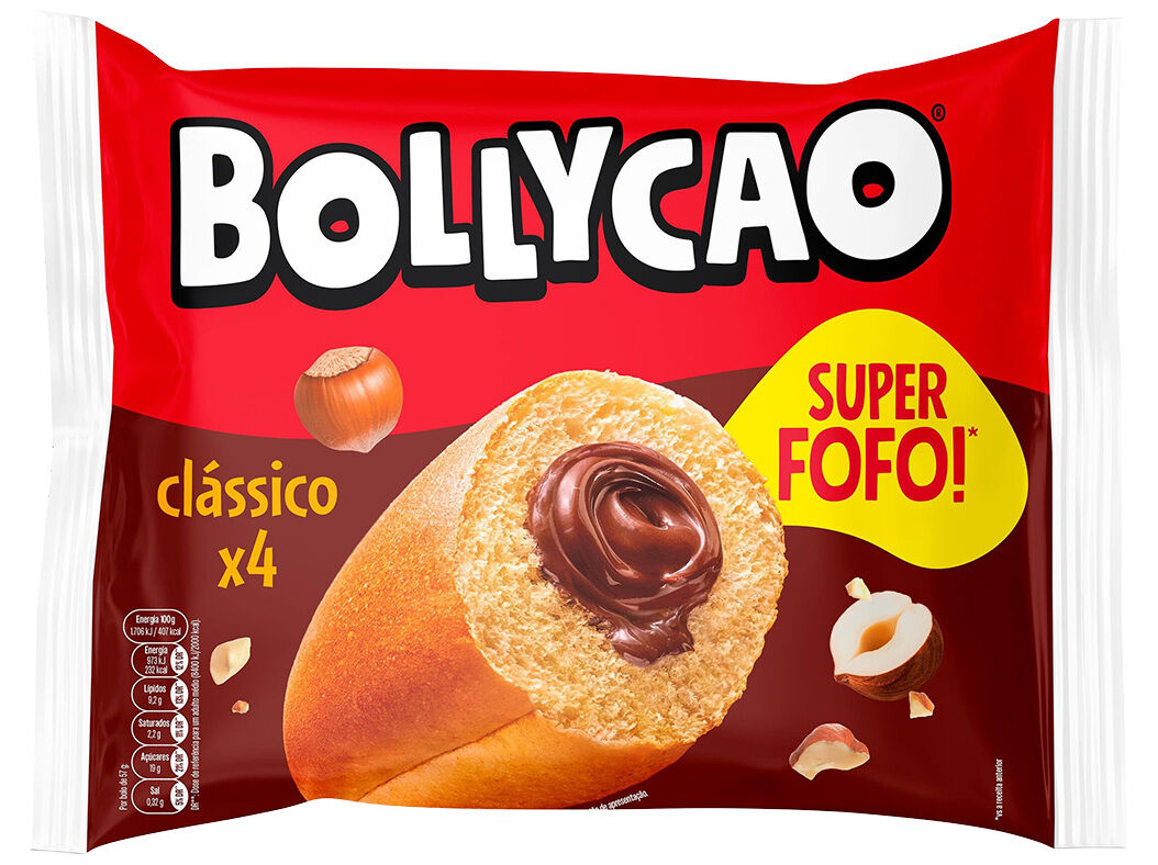 Bolo Bollycao Recheado Avelã 228 g