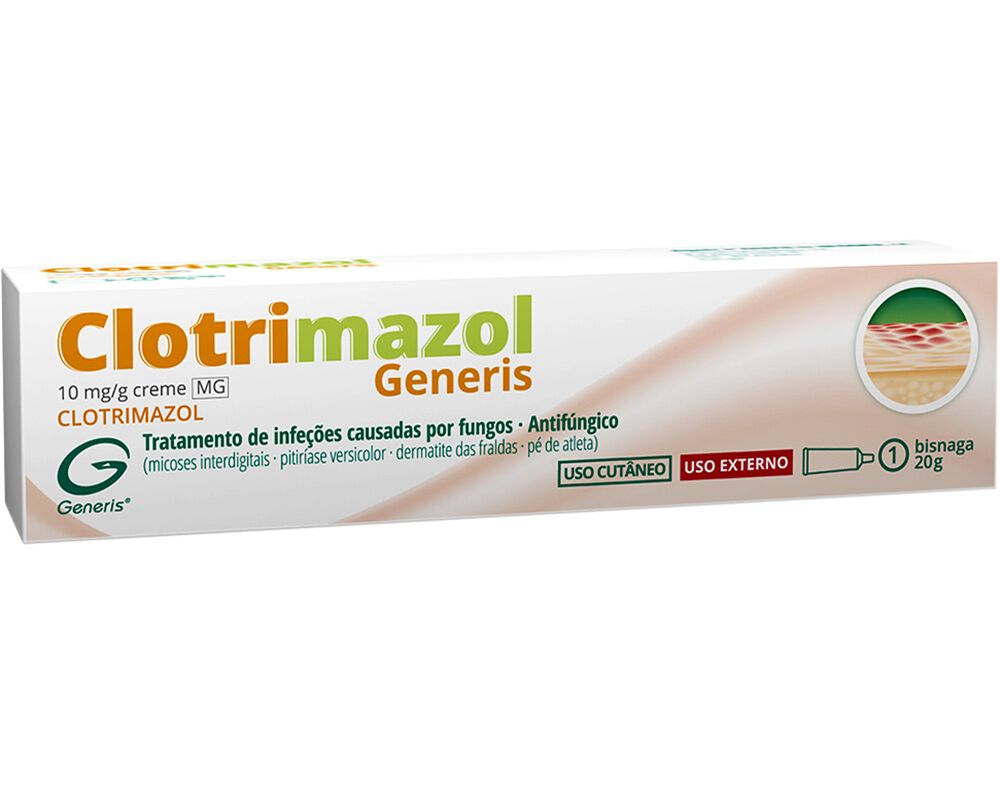 CREME GENERIS CLOTRIMAZOL 10MG/G 20G image number 0