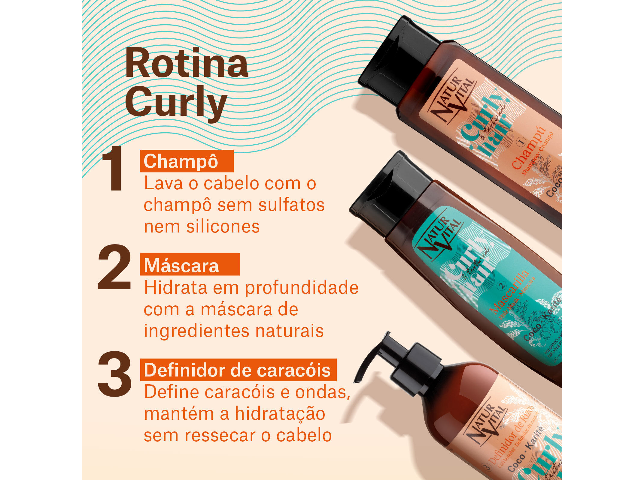 CHAMP&Ocirc; NATUR VITAL CURLY & TEXTURED HAIR 280ML image number 3