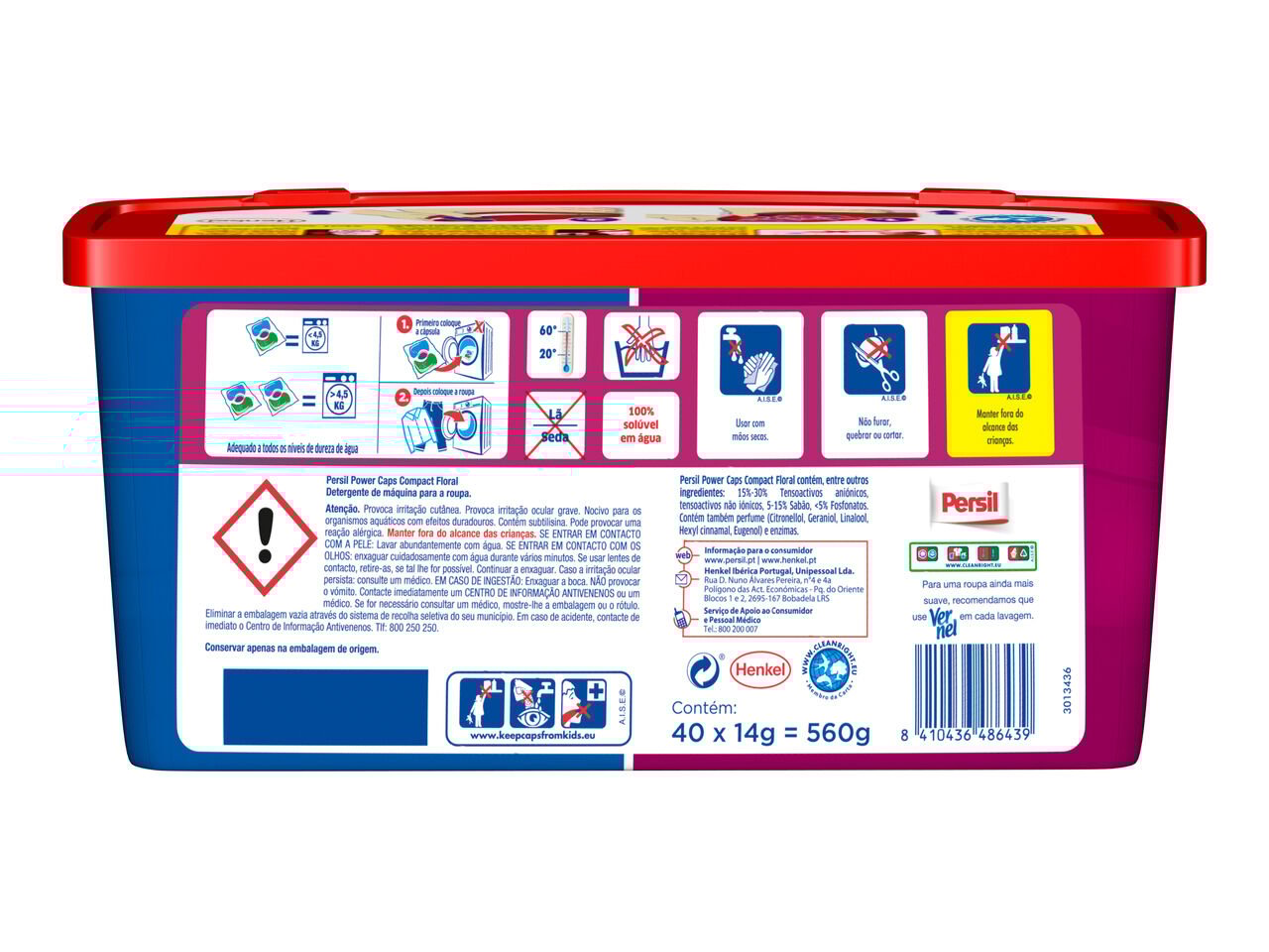 DETERGENTE ROUPA M&Aacute;QUINA C&Aacute;PSULAS PERSIL FLORAL 40DOSES image number 1