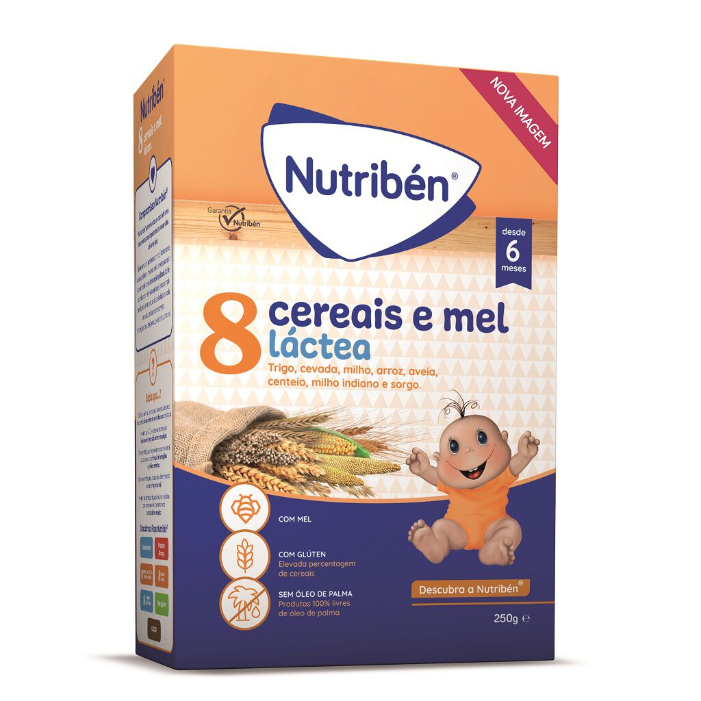 PAPA LACTEA NUTRIBEN 8 CEREAIS COM MEL 250G image number 0