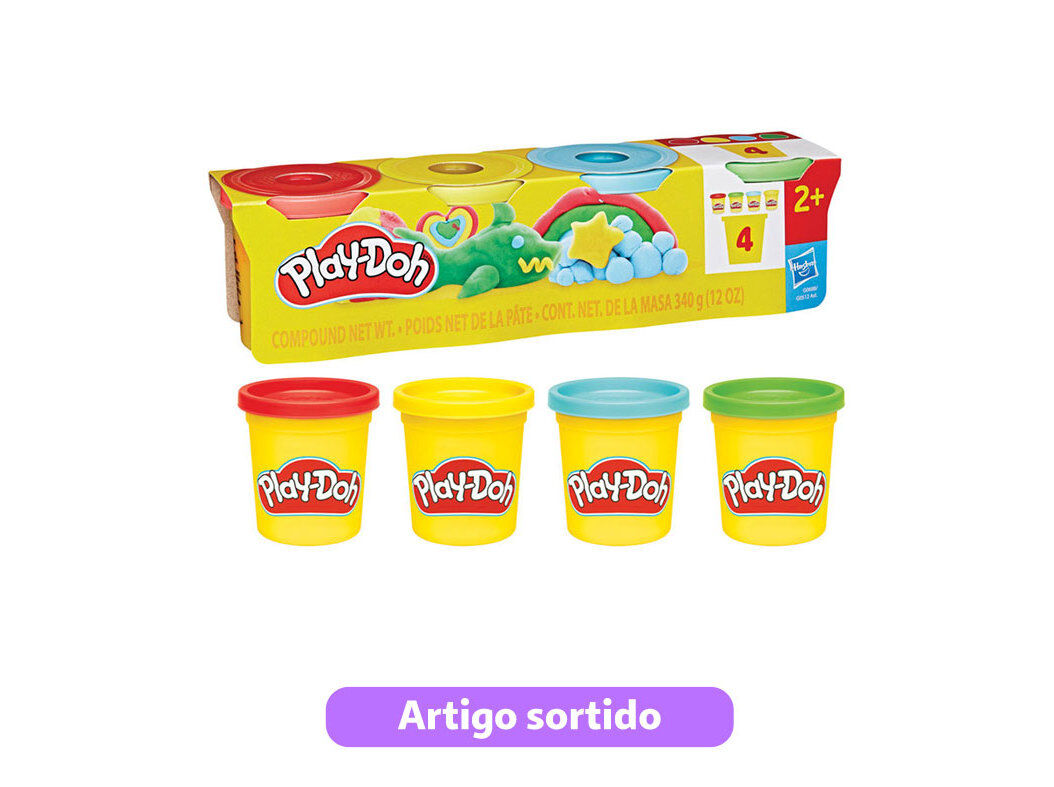 PLAY-DOH 4 POTES MODELOS SORTIDOS