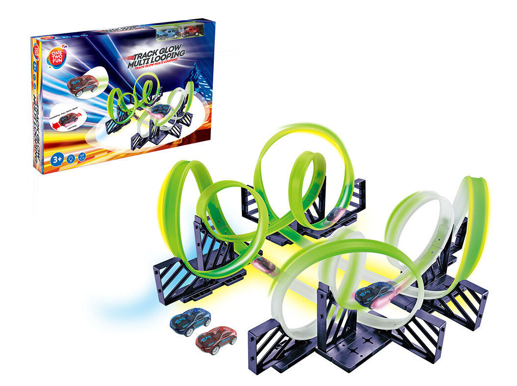 PISTA LOOPING ONE TWO FUN FLOURESCENTE 36 PE&Ccedil;AS