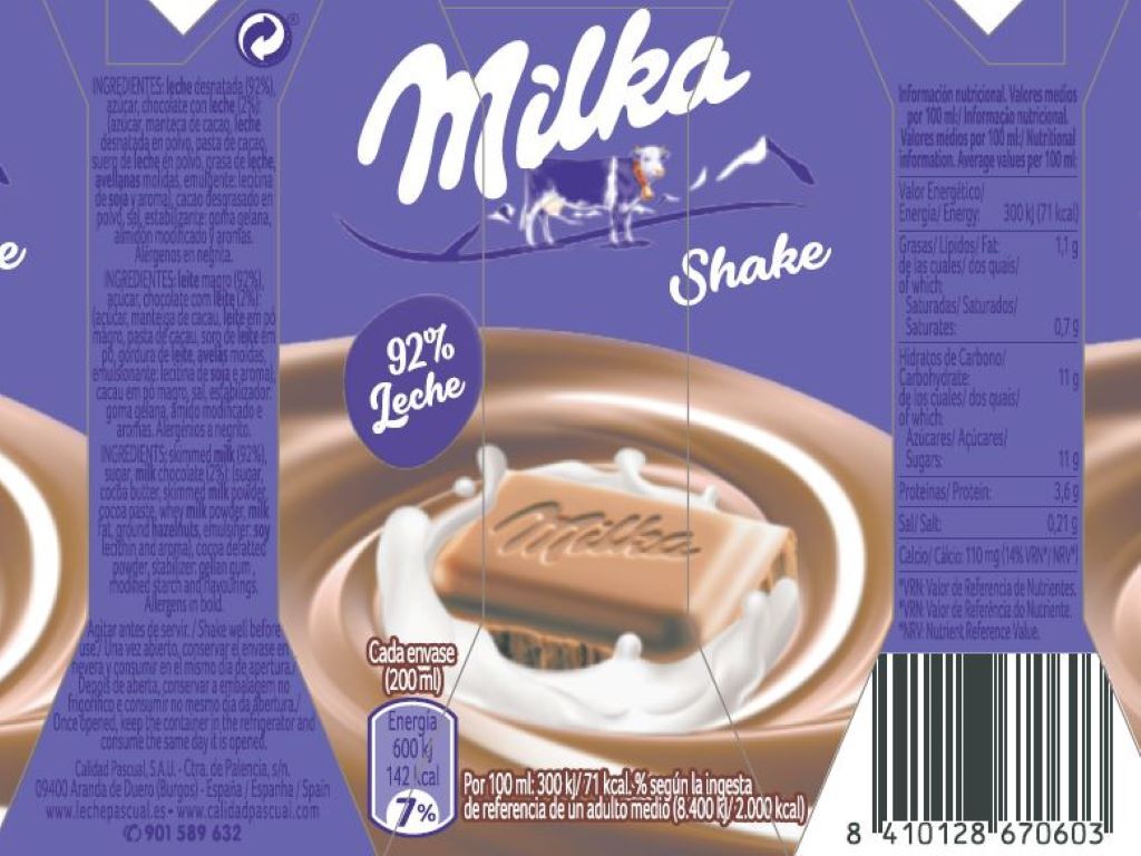 LEITE MILKA COM CHOCOLATE 3X200ML image number 1