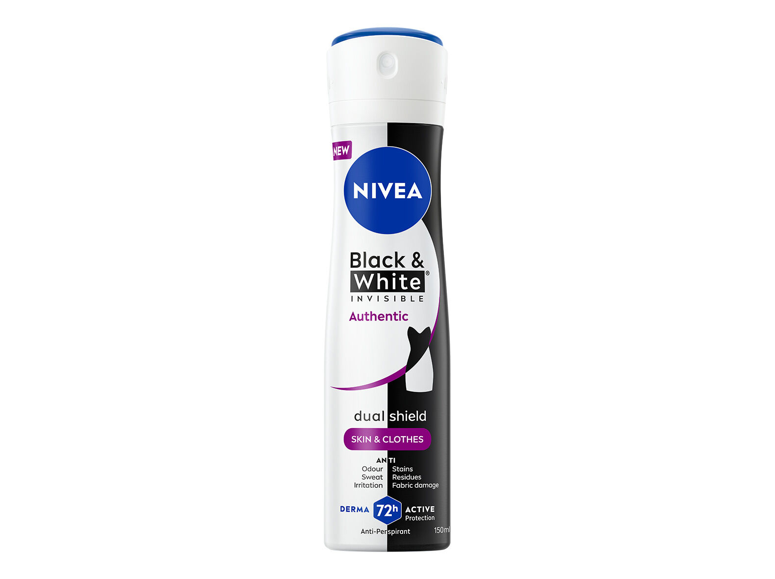 DESODORIZANTE NIVEA B&W AUTHENTIC 150ML image number 1