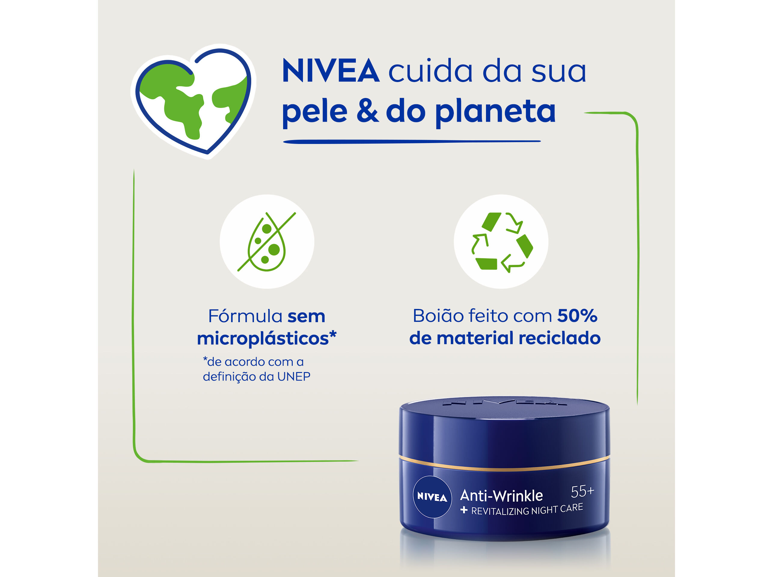 CREME DE ROSTO NIVEA ANTIRRUGAS NOITE 55+ 50ML image number 2
