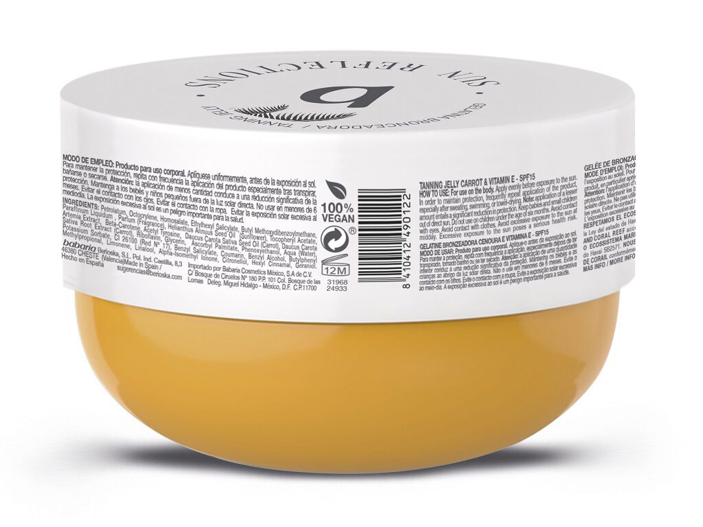 GELATINA BABARIA BRONZEADORA CENOURA FPS15 300ML image number 1