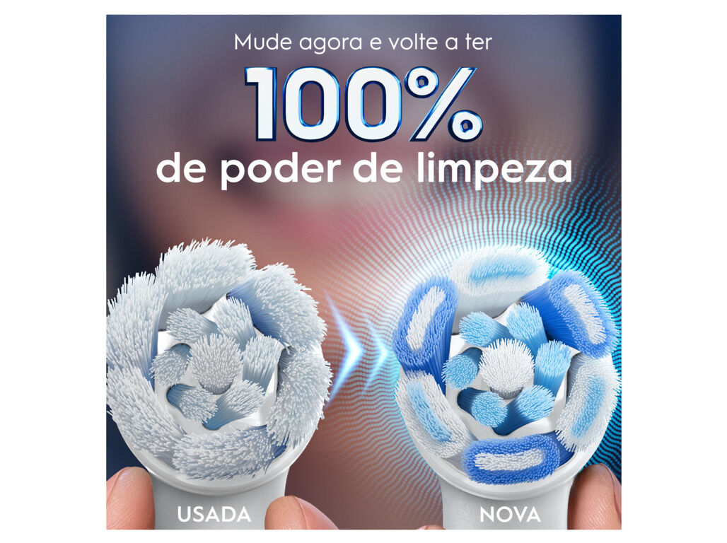RECARGA ESCOVA EL&Eacute;CT ORAL-B IO ULTIMATE CLEAN BRANCA 2UN image number 5