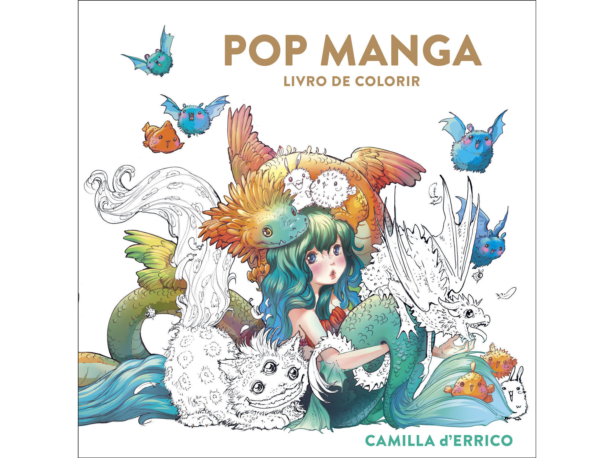 LIVRO POP MANGA - LIVRO DE COLORIR DE CAMILLA D'ERRICO