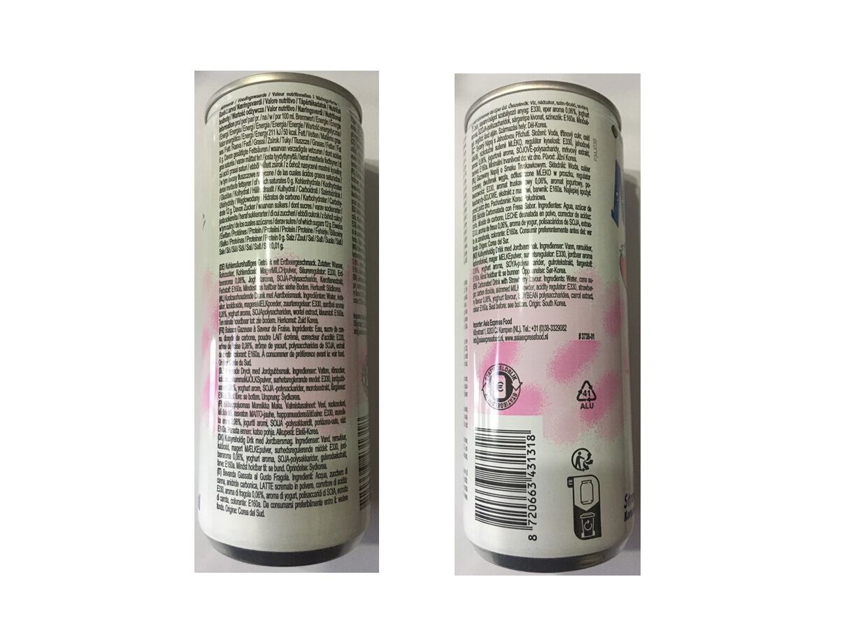 BEBIDA COREANA DE LEITE MILKIS MORANGO 250ML image number 1