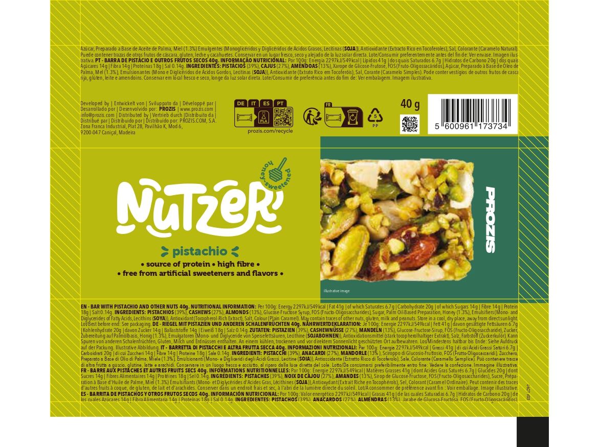 BARRA PROZIS NUTZER PIST&Aacute;CIO 40G image number 3