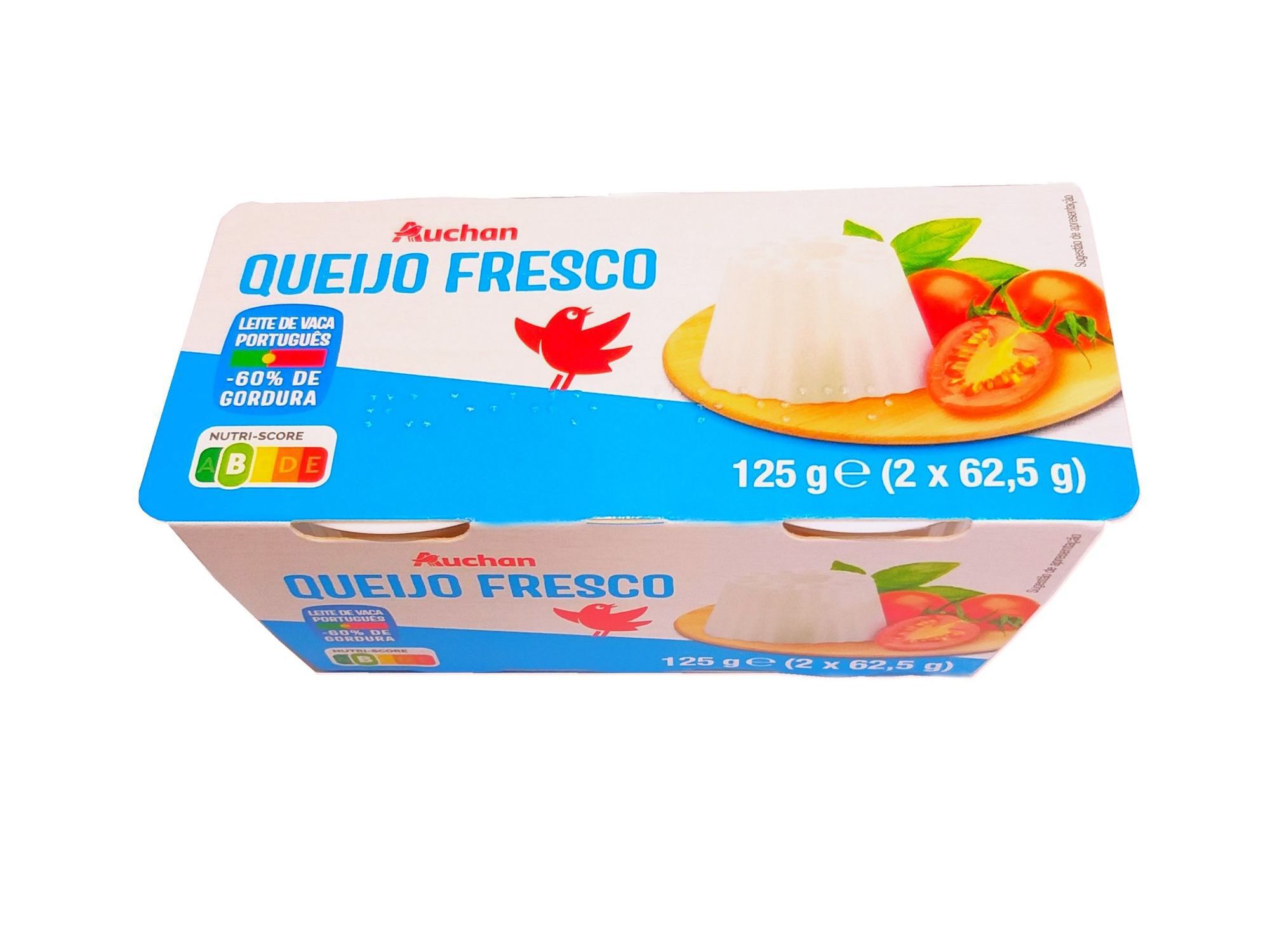 QUEIJO FRESCO AUCHAN LIGHT 2X62.5G image number 0