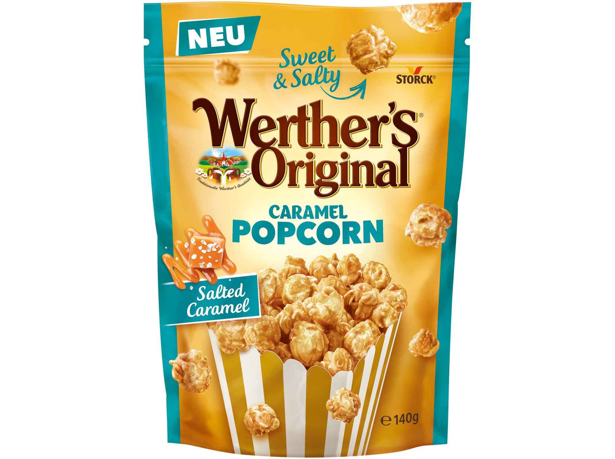 PIPOCAS SALGADAS WERTHER'S CARAMELO 140G image number 0