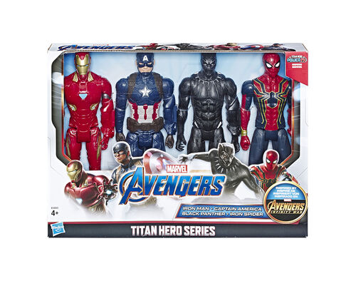 PACK 4 FIGURAS AVENGERS TITAN HEROES COLLECTION