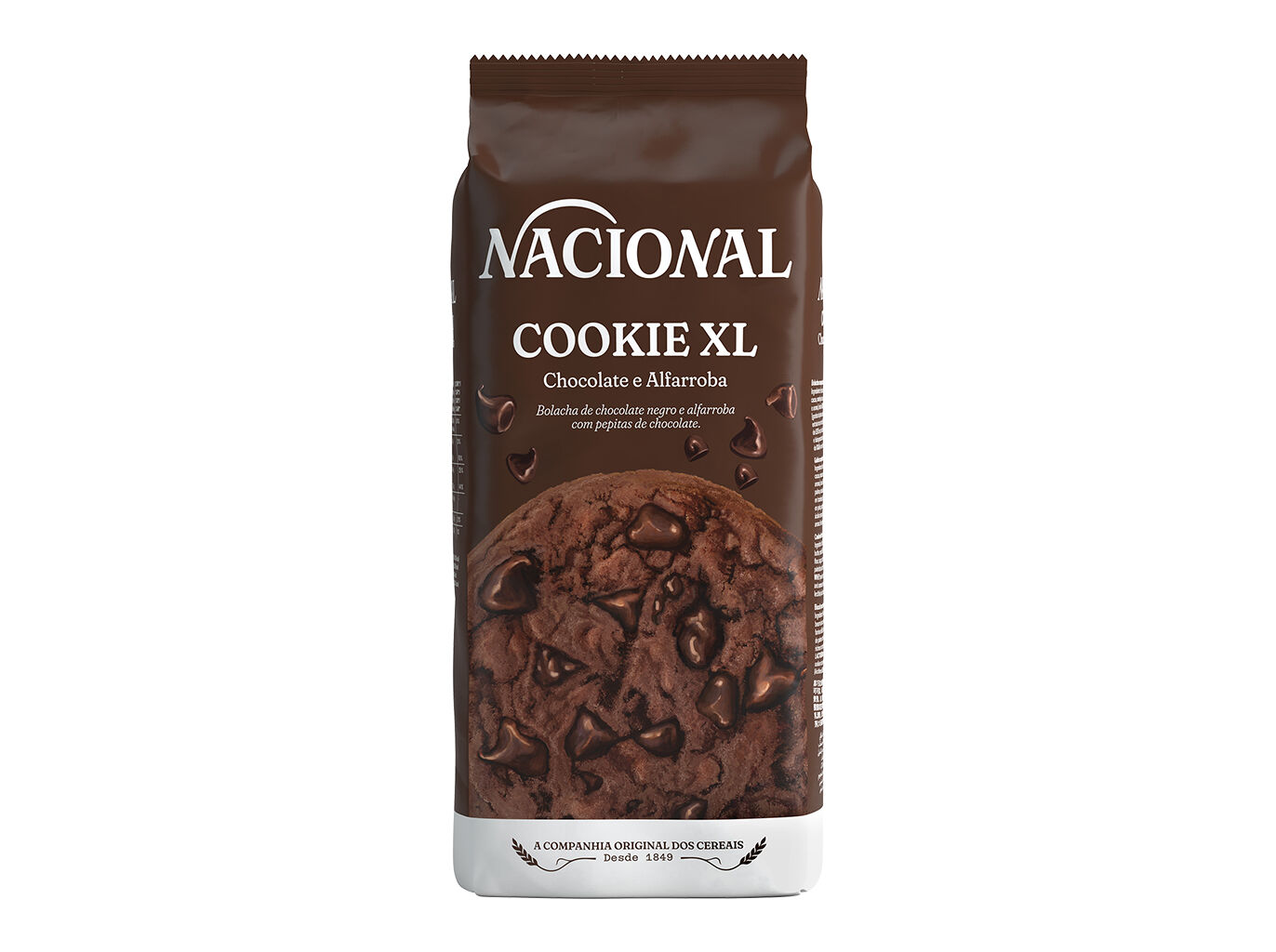 BOLACHA NACIONAL MY COOKIES XL ALFARROBA COM PEPITAS CHOCOLATE 180G image number 1