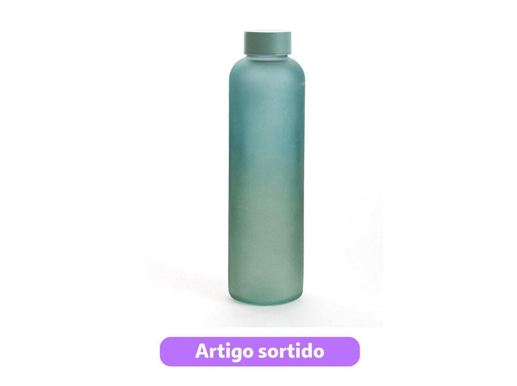 GARRAFA VIDRO QUID BICOLOR 60CL CORES SORTIDAS